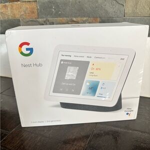 Google Nest Hub 2nd Generation Charcoal with Colorful Display